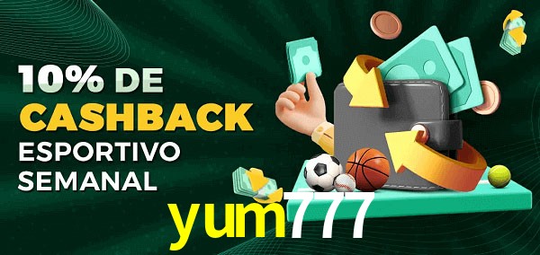 10% de bônus de cashback na yum777